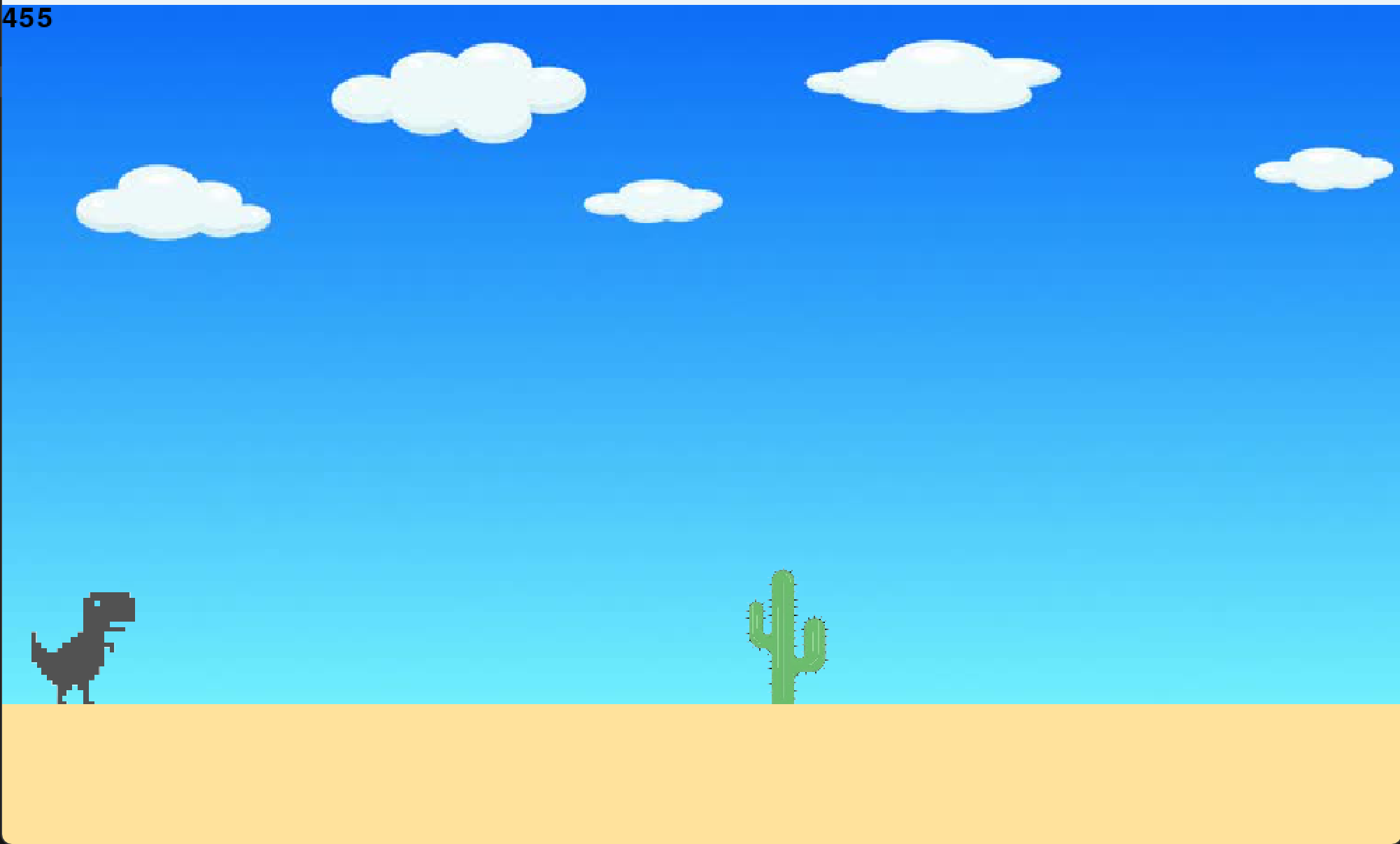 Screenshot of the chrome dino game