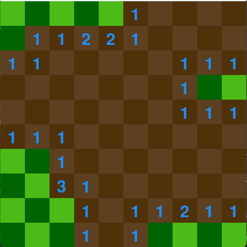 Screenshot of the minesweeper game