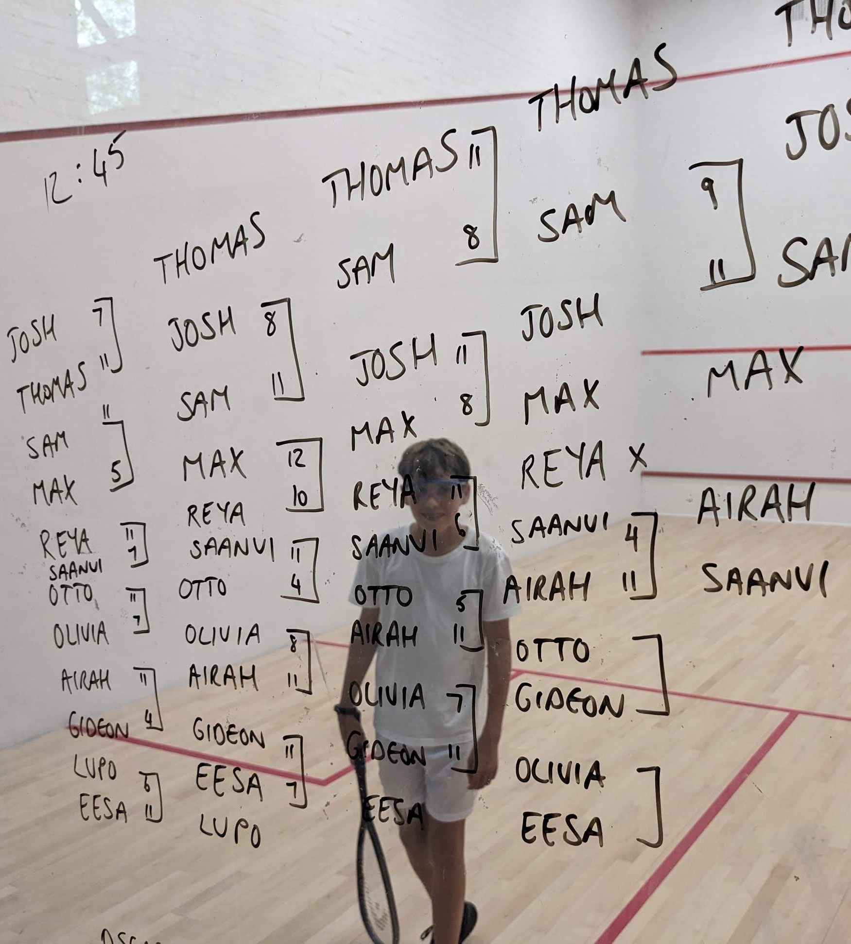 Me in a squash tournament